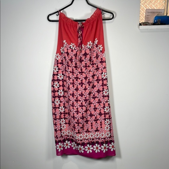 Vintage Max Studio Red Halter Floral Sundress Sleeveless Mini - Picture 7 of 9